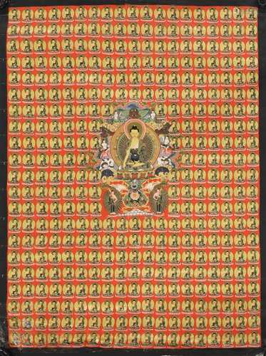 A Tibetan thangka,