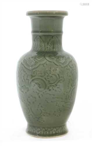 A Chinese celadon vase,