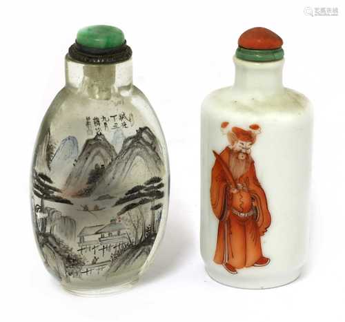 Two Chinese snuff bottles,