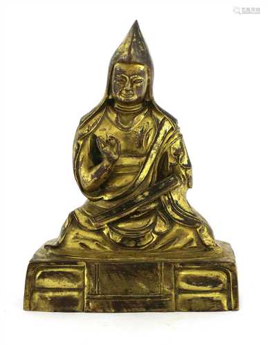 A Tibetan bronze lama,