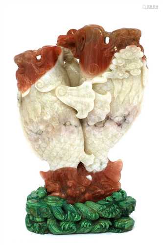 A Chinese agate carving,