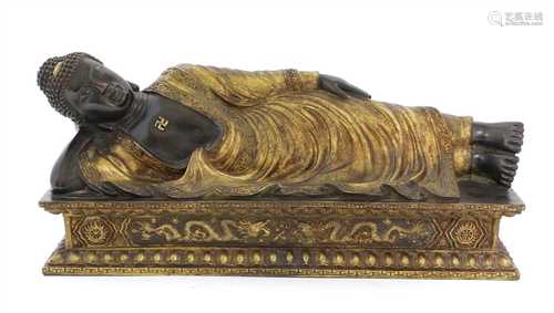 A Chinese bronze shakyamuni Buddha,