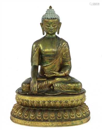 A Chinese bronze shakyamuni Buddha,