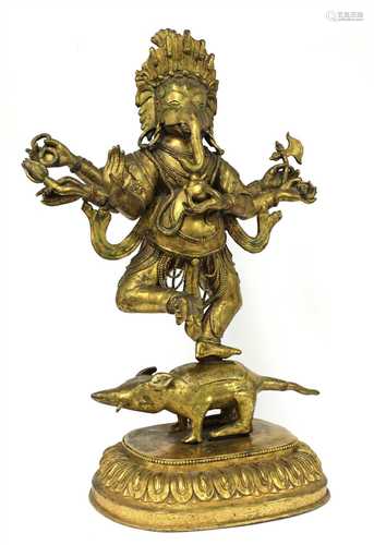 A Chinese bronze bodhisattva,