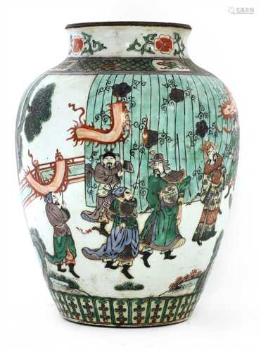 A Chinese famille verte jar,