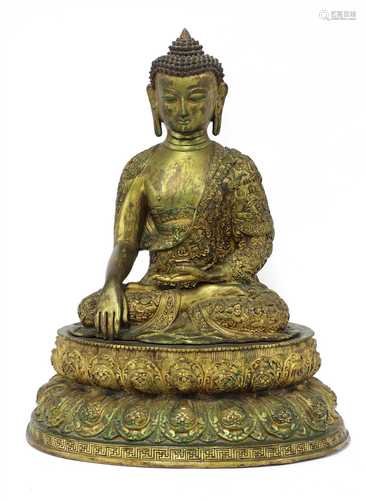 A Chinese bronze shakyamuni Buddha