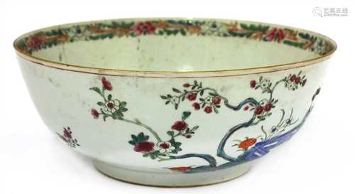 A Chinese famille rose punch bowl,