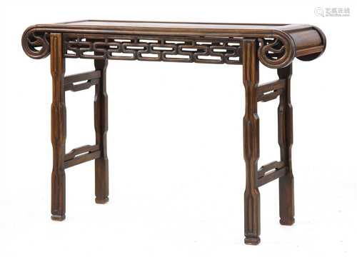 A Chinese scroll table,