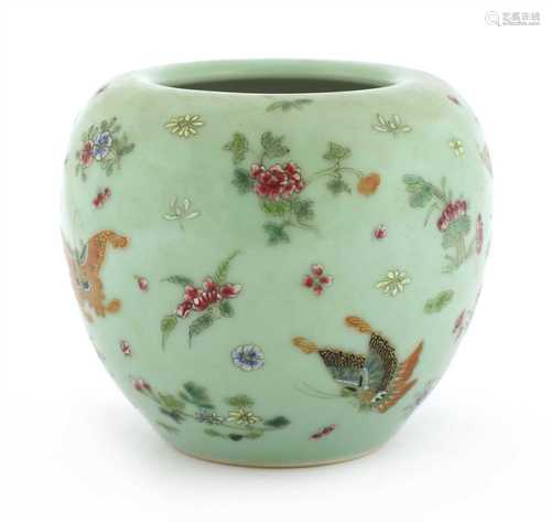 A Chinese famille rose jar,