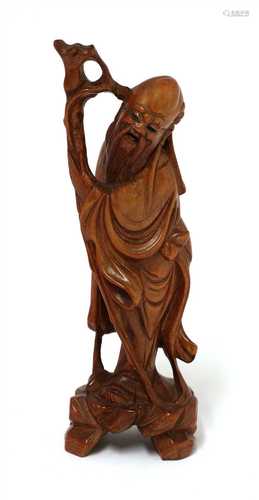 A Chinese boxwood carving,