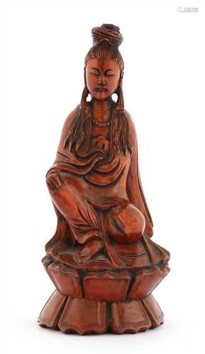 A Chinese wood carving,