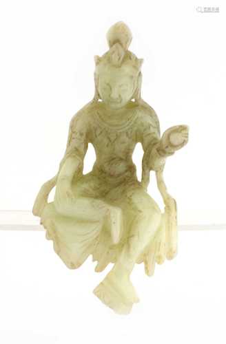 A Chinese jade bodhisattva,