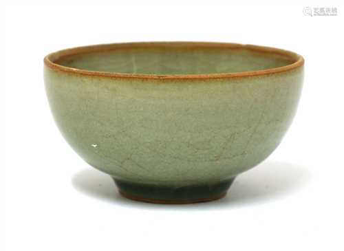 A Chinese celadon tea bowl,