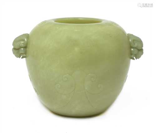 A Chinese jade jar,