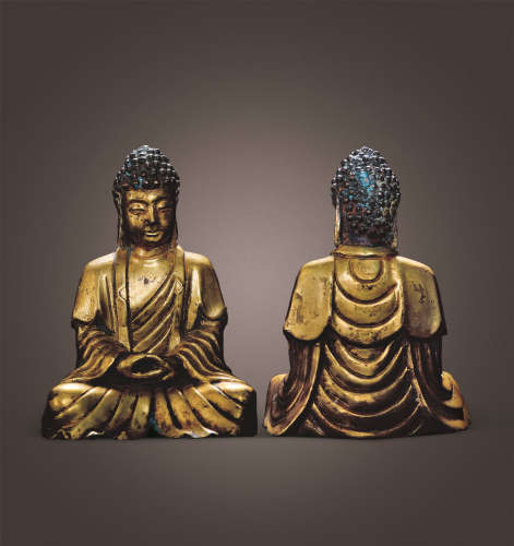 十八世纪 铜鎏金无量寿佛