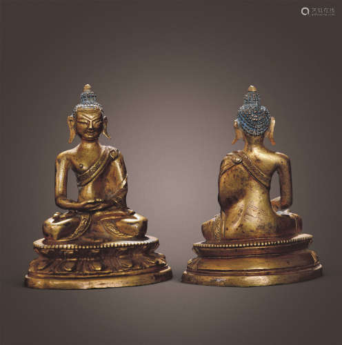 十八世纪 铜鎏金阿弥陀佛