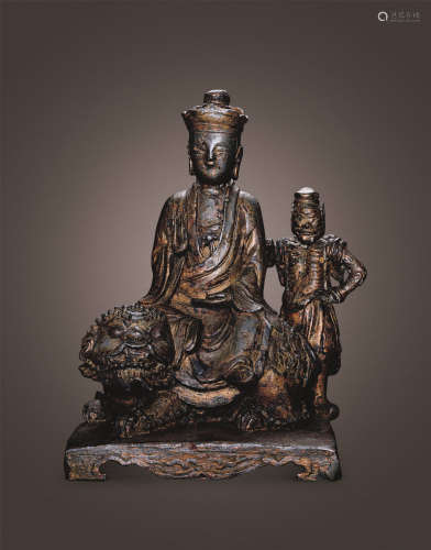 十五-十六世纪 铜漆金地藏王菩萨