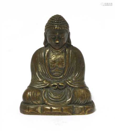 A Japanese bronze Buddha,