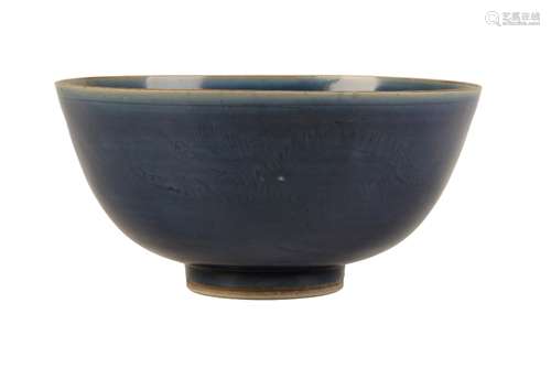 BLUE-GLAZED DEEP BOWL, TRANSITIONAL PERIOD