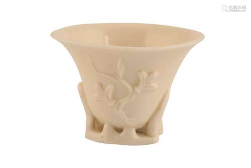 BLANC DE CHINE MAGNOLIA BLOSSOM CUP, KANGXI PERIOD