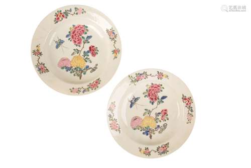 PAIR OF FAMILLE ROSE 'EGGSHELL' SAUCER DISHES, YONGZHENG PERIOD