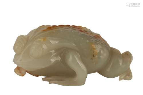 PALE CELADON JADE TOAD FIGURE, QING DYNASTY, 18TH / 19TH CENTURY
