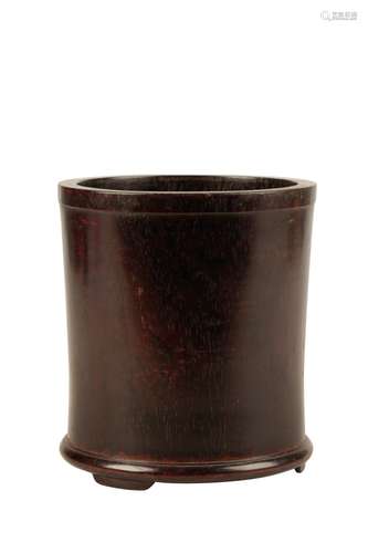 HARDWOOD BRUSH POT (BITONG), QING DYNASTY, 18TH / 19TH CENTURY