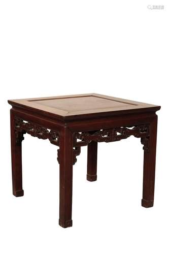 HUANGHUALI CORNER LEG LOW TABLE, QING DYNASTY, 18TH CENTURY