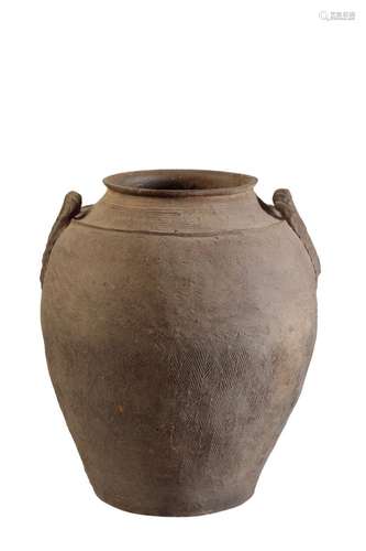 GREY POTTERY STORAGE JAR, WESTERN ZHOU DYNASTY