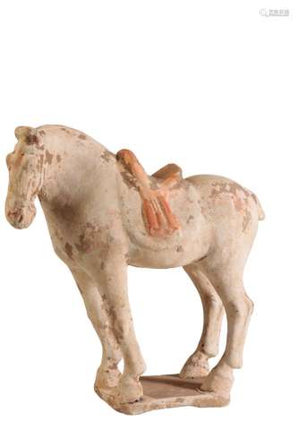 PAINTED POTTERY HORSE, TANG DYNASTY