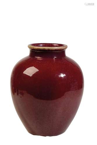 LARGE FLAMB?-GLAZE BALUSTER JAR, QING DYNASTY, 18TH CENTURY