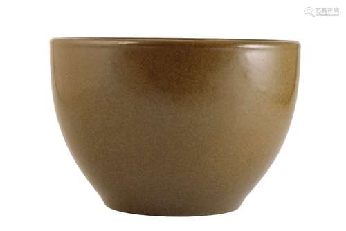 TEADUST-GLAZE DEEP BOWL, QIANLONG IMPRESSED SEAL MARK AND OF THE PERIOD