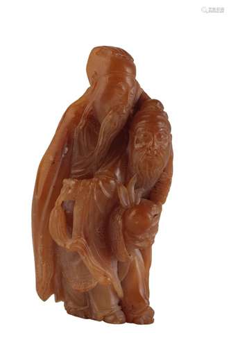 CARVED SOAPSTONE'IMMORTALS' GROUP, QING DYNASTY, 18TH / 19TH CENTURY