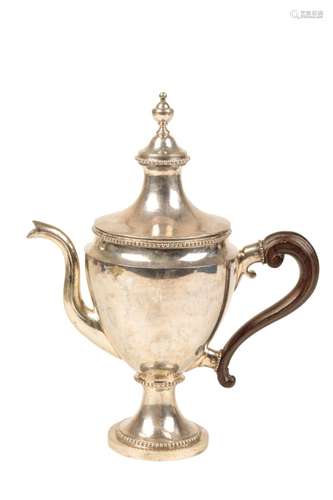 INDIAN COLONIAL SILVER TEAPOT, 19TH CENTURY