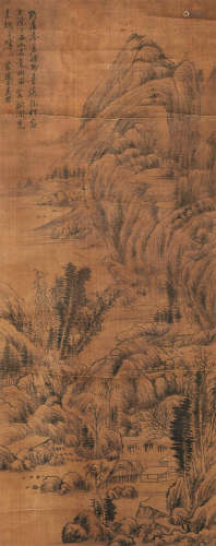 奚冈（1746～1803） 山水立轴 水墨绢本