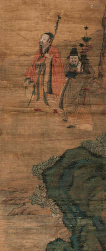 万寿祺（1603～1652）（款） 人物 水墨绢本