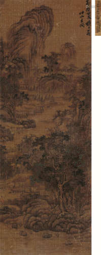 王问（1497～1576） 山水立轴 水墨绢本