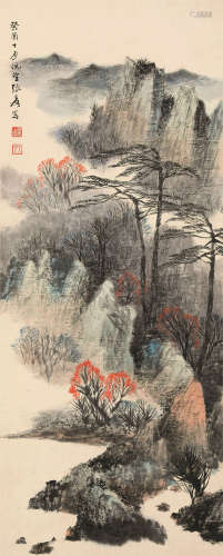 张大千（1899～1983） 山水立轴 水墨纸本