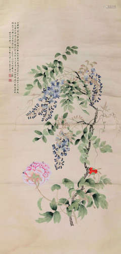 陈小翠（1907～1968） 花卉立轴 水墨纸本