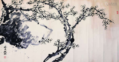 陈从周（1918～2000） 梅花横幅 水墨纸本