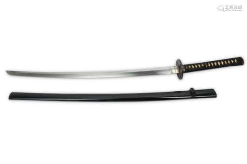 A KATANA. Circa 1800 The blade of shinogi zukuri with kissaki, midare hamon, nagasa 66.5cm,