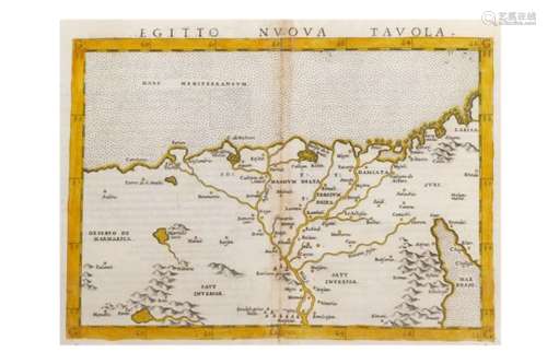 Egypt.- Miniature Maps Gastaldi (Giacomo) & Ruscelli (Girolamo)