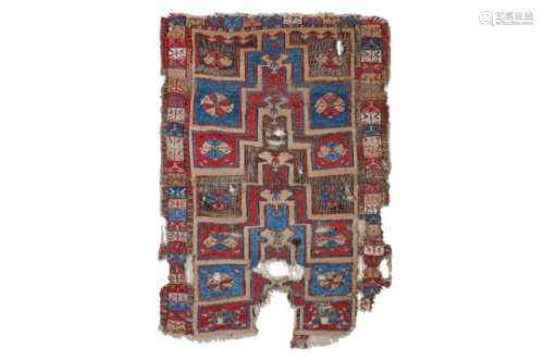 AN 18TH.CENTURY KARAPINAR FRAGMENT, TURKEY approx: 4ft.11in. x 3ft.5in.(150cm. x 104cm.) Early
