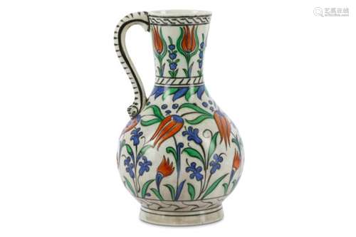 AN IZNIK-STYLE SAMSON POTTERY JUG