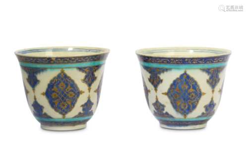 A PAIR OF KUTAHYA-STYLE POTTERY VASES