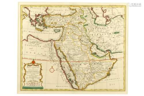 Bowen (Edward) Nieuwe en naukerige Kaart van Arabien Asiatisch Turkyen…, copper engraved map,