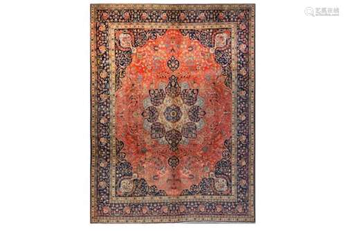 A FINE TABRIZ CARPET, NORTH-WEST PERSIA approx: 12ft.6in. x 9ft.5in.(382cm. x 286cm.) This carpet