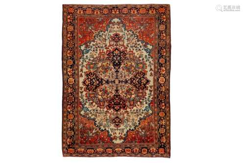 A FINE ANTIQUE SAROUK-FERAGHAN RUG, WEST PERSIA approx: 6ft.6in. x 4ft.7in.(198cm. x 140cm.) Very