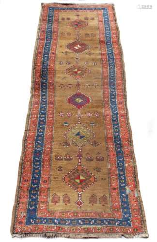 Property of a deceased estate - a late 19th / early 20th century antique Caucasian long rug, with