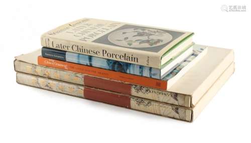 Property of a lady - five Chinese porcelain & calligraphy related books (the two calligraphy books